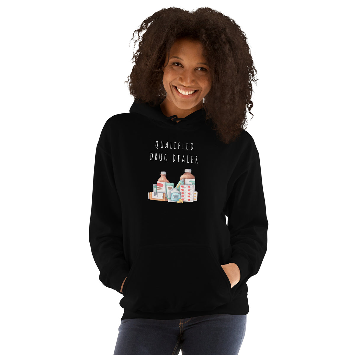 GENERAL "Qualified Drug Dealer" Unisex Heavy Blend Hoodie