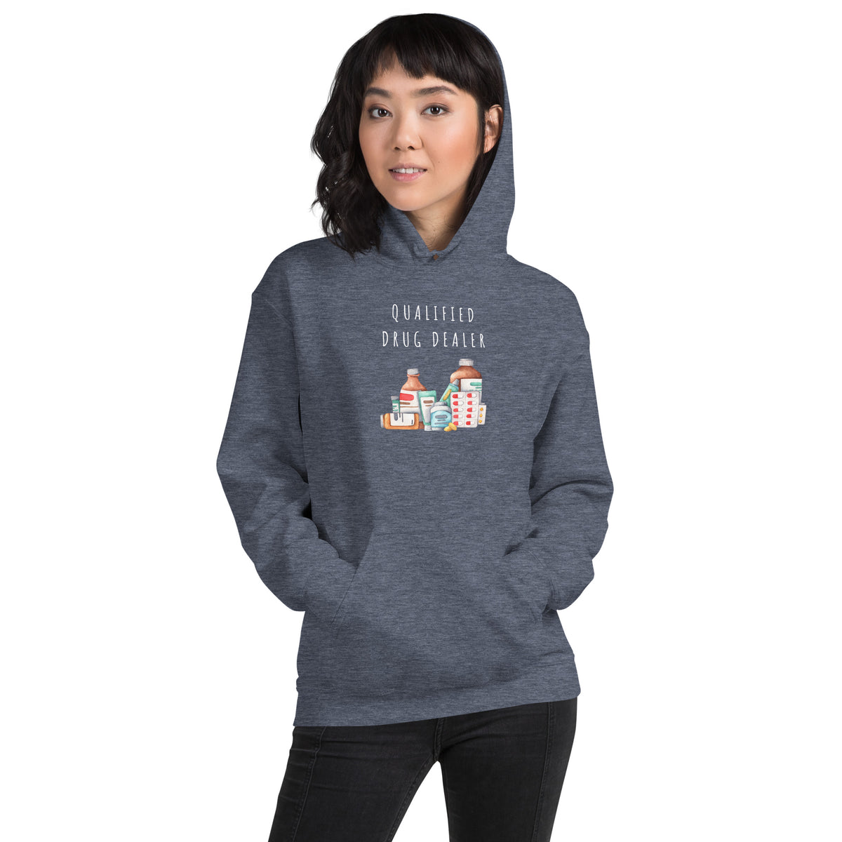 GENERAL "Qualified Drug Dealer" Unisex Heavy Blend Hoodie