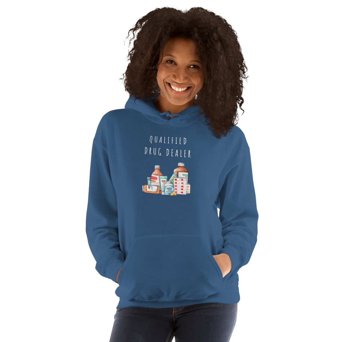 GENERAL "Qualified Drug Dealer" Unisex Heavy Blend Hoodie